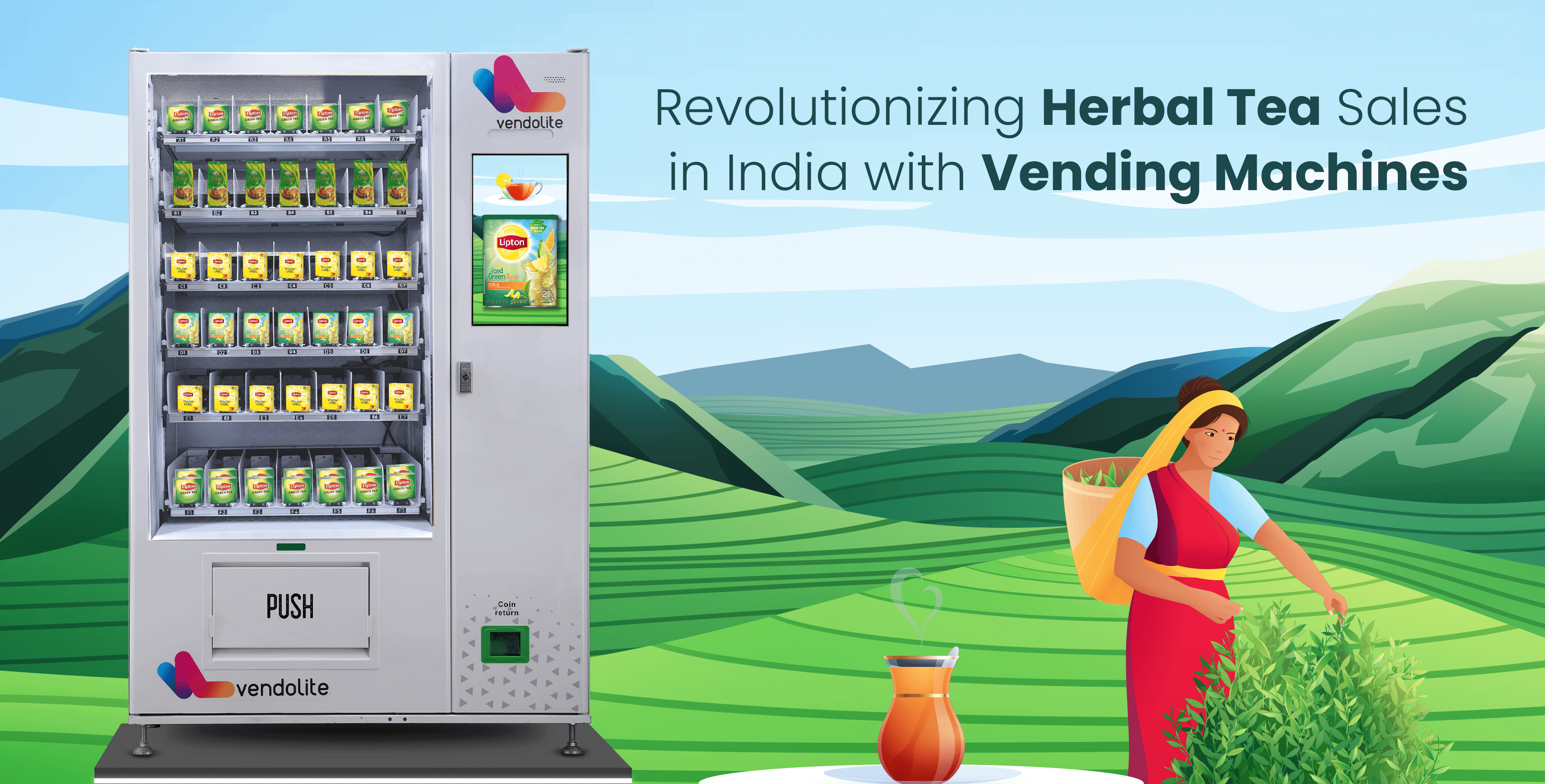 Herbal Tea Sales in India with Vending Machines